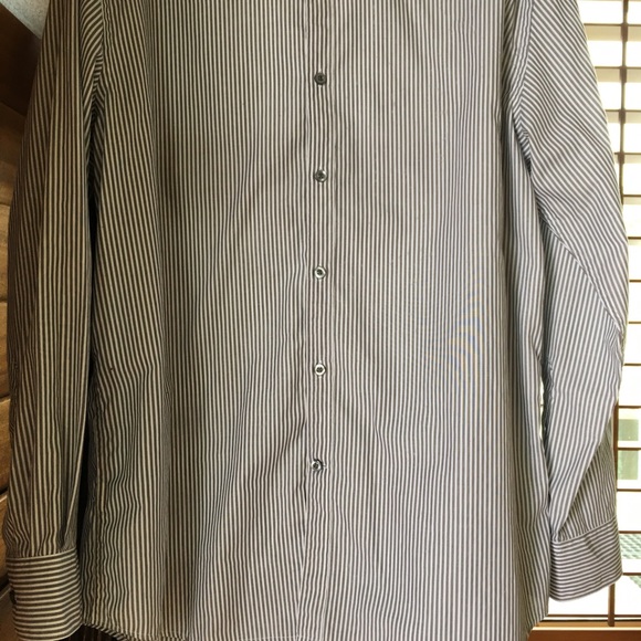 Mens Axist Striped Button Down Shirt Long Sleeve-L - Picture 4 of 6
